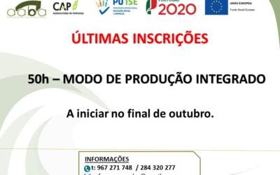 Últimas inscrições para o curso de Modo de Produção Integrado